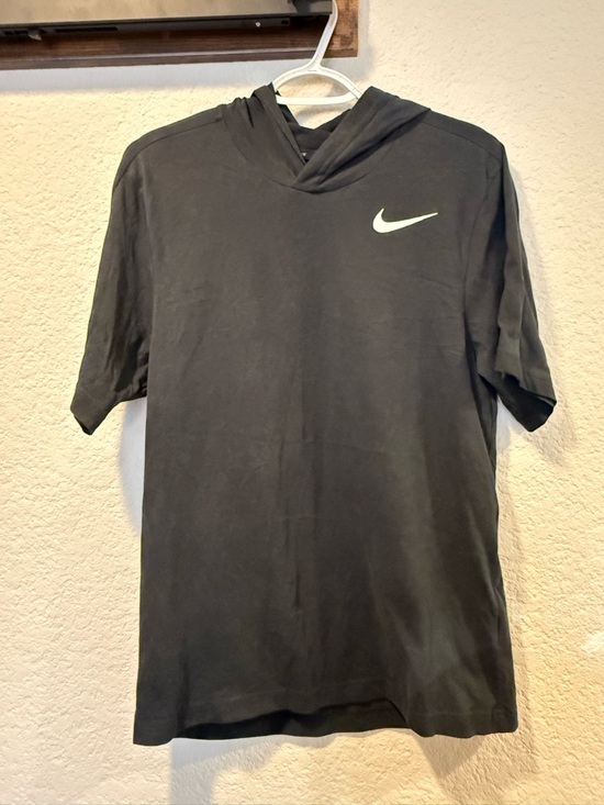 Nike Other - Nike Black Short-Sleeve Hooded Tee with White Swoosh